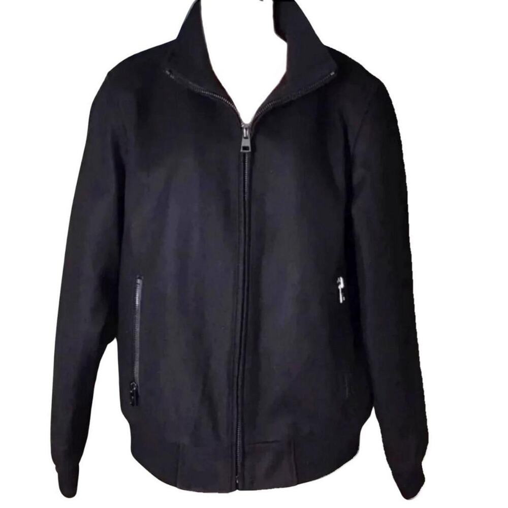 NWT Calvin Klein thick black wool coat small